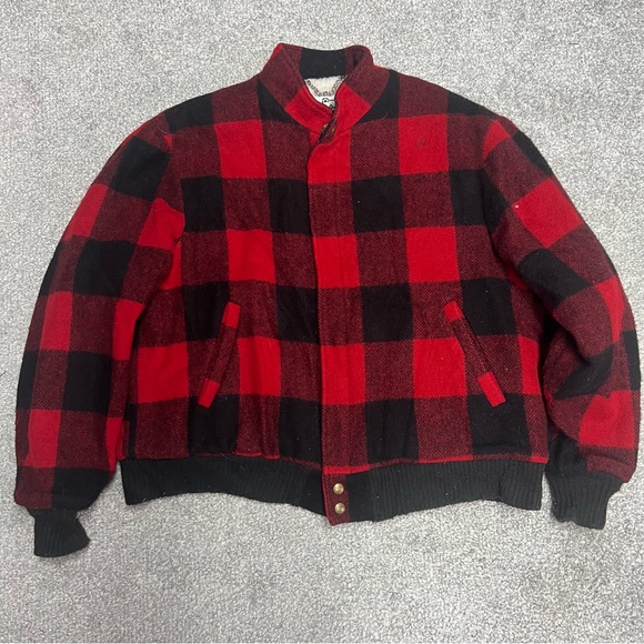Woolrich Jacket Mens Extra Large Red Buffalo Plaid Sherpa Lined